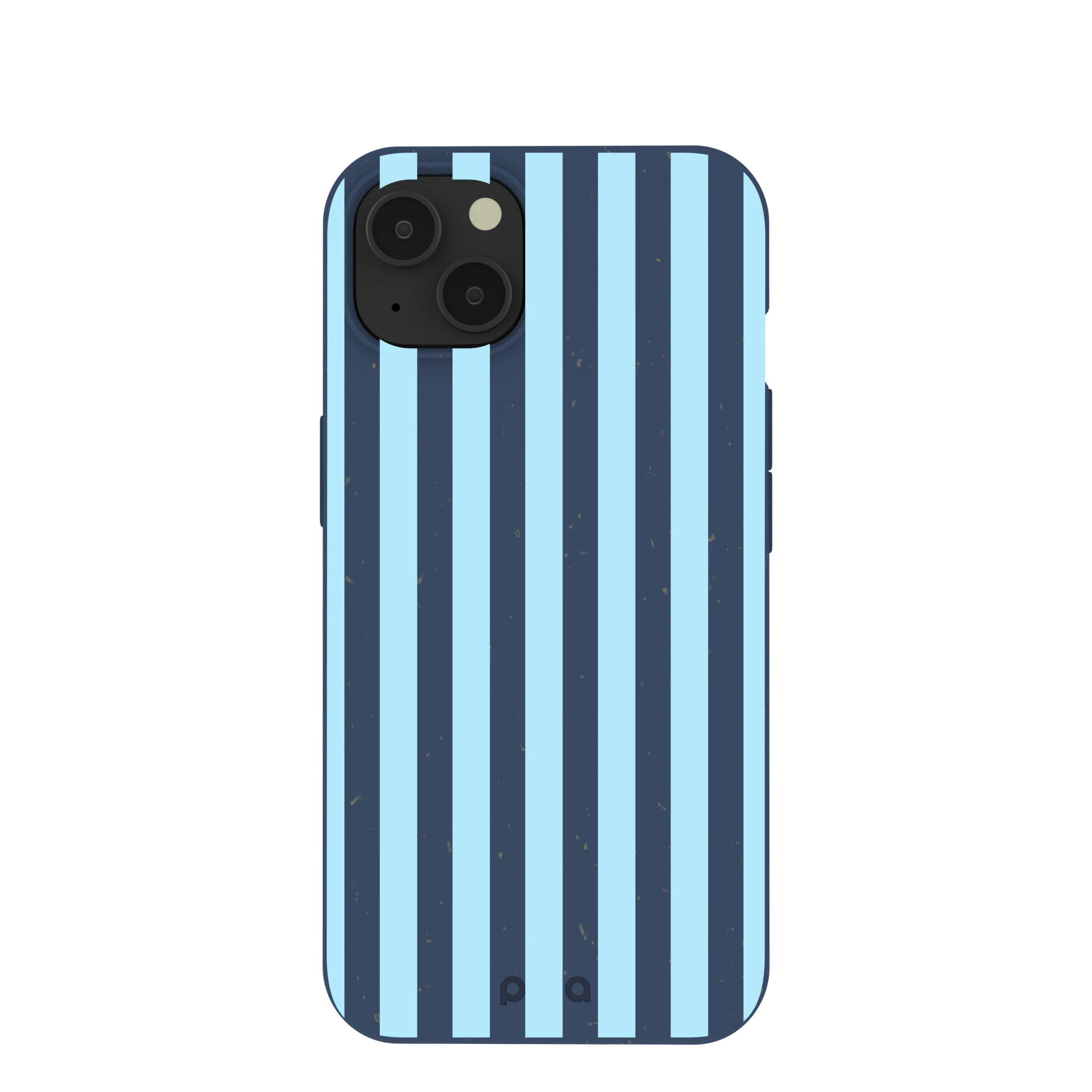Navy Blue Baby Blue Stripes iPhone 13 Case