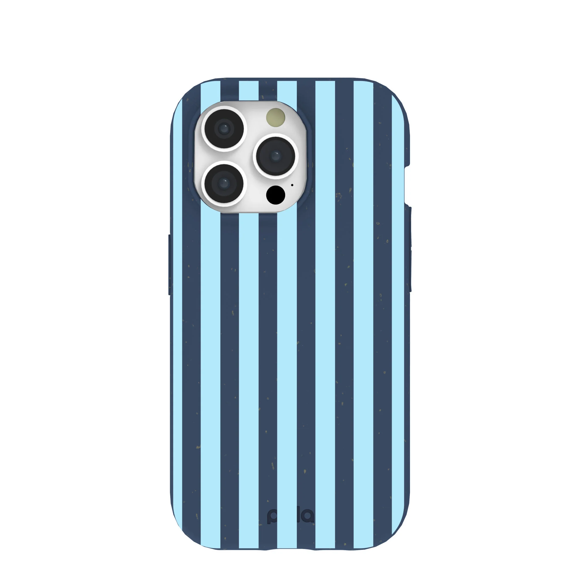 Navy Blue Baby Blue Stripes iPhone 15 Pro Case