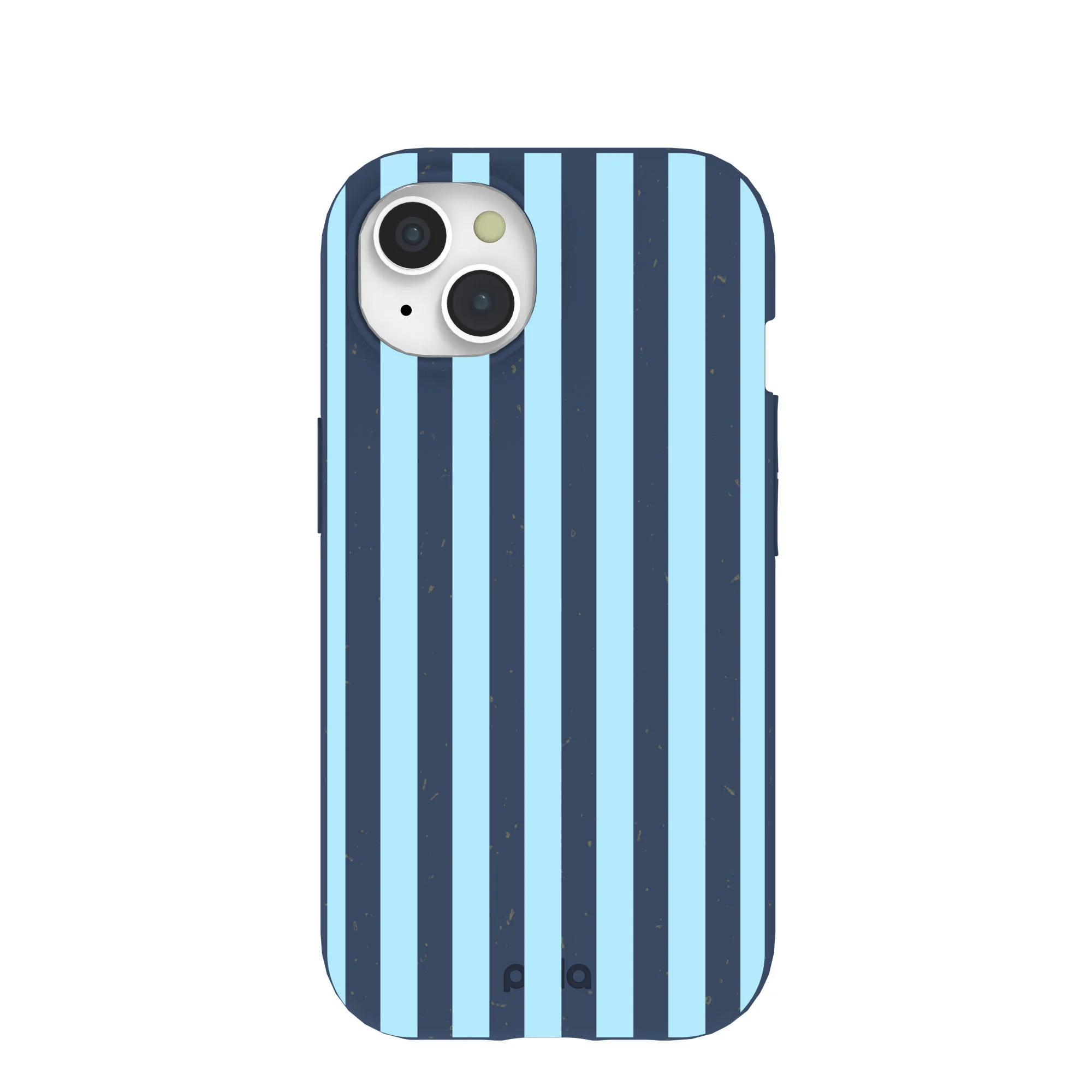 Navy Blue Baby Blue Stripes iPhone 15 Case