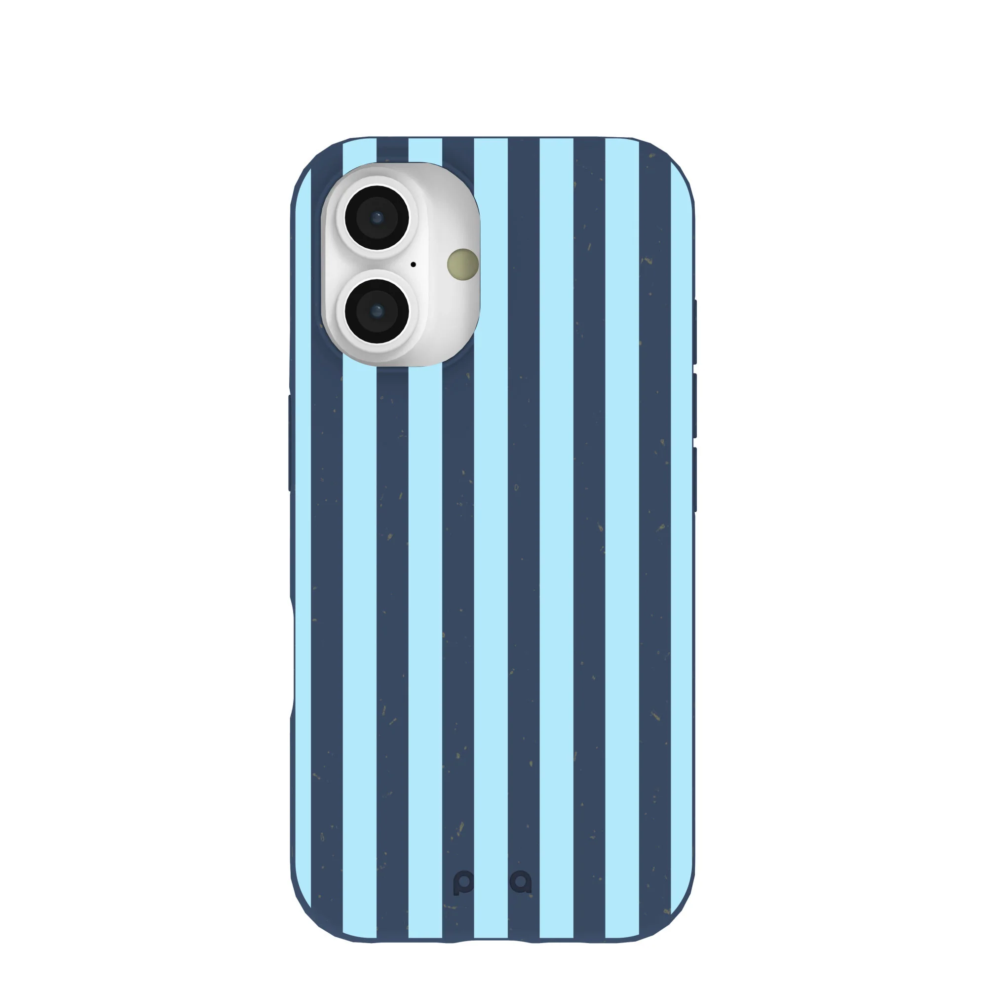 Navy Blue Baby Blue Stripes iPhone 16 Case