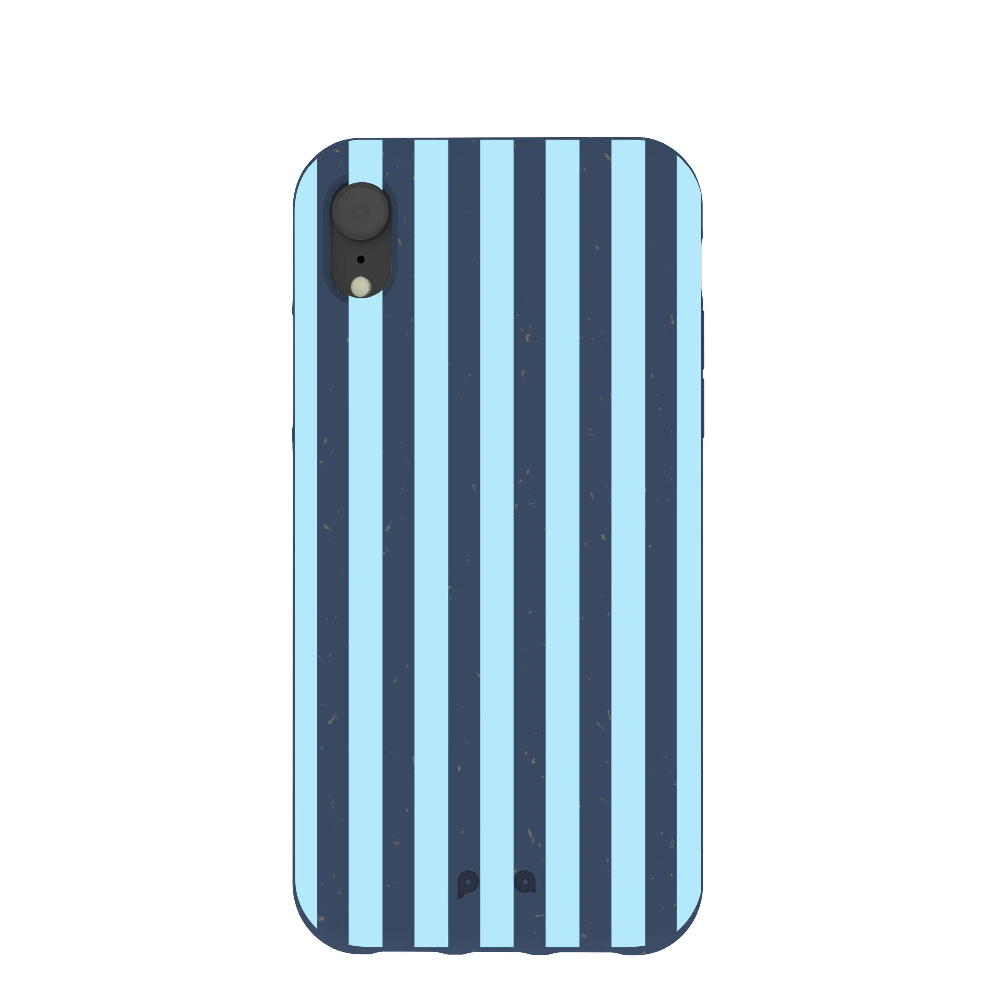 Navy Blue Baby Blue Stripes iPhone XR Case