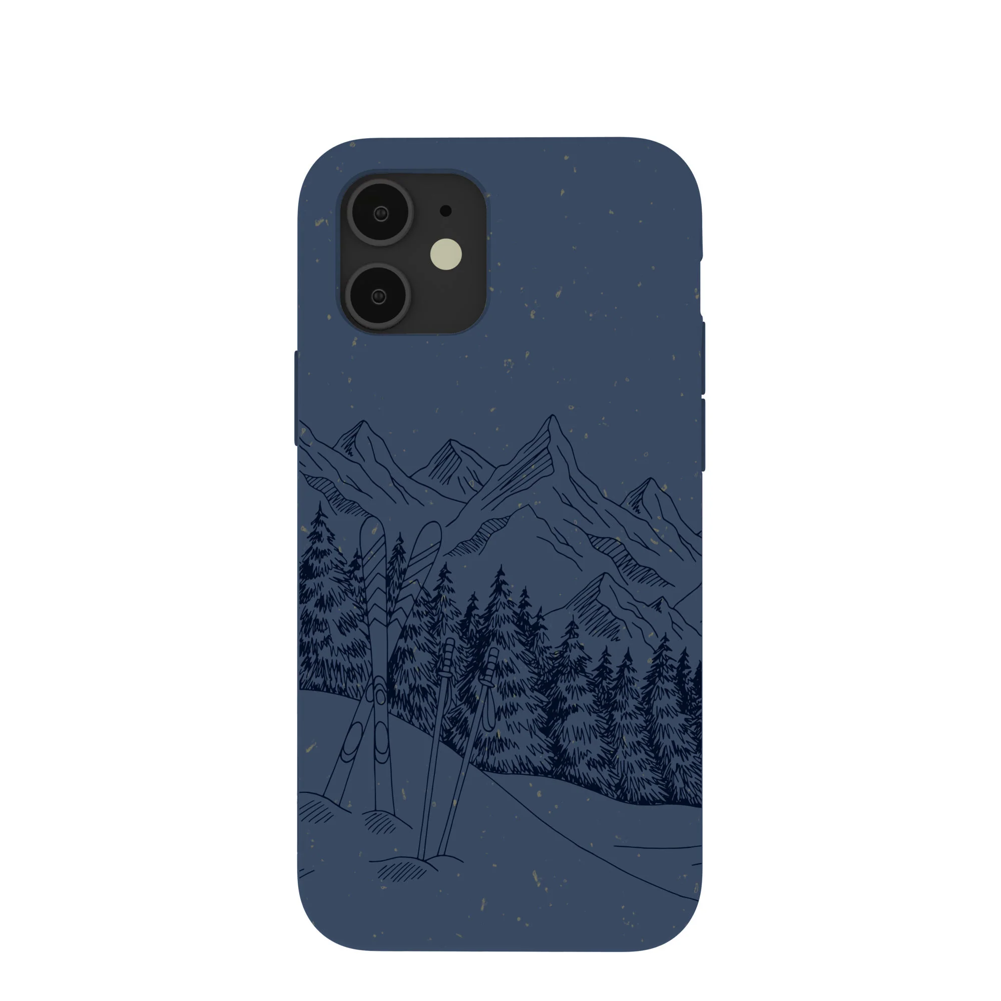 Navy Blue Backcountry Ski iPhone 12/ iPhone 12 Pro Case