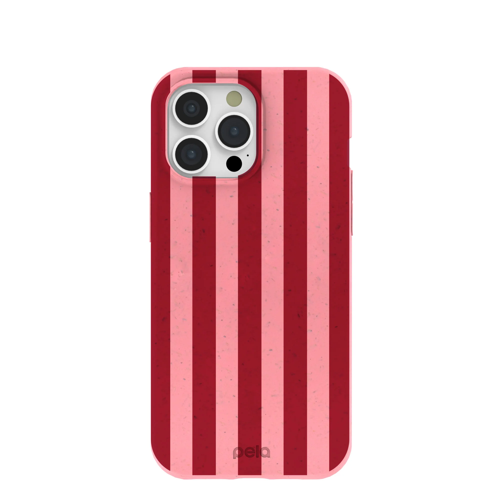 Bubblegum Pink Cherry Stripes iPhone 15 Pro Max Case