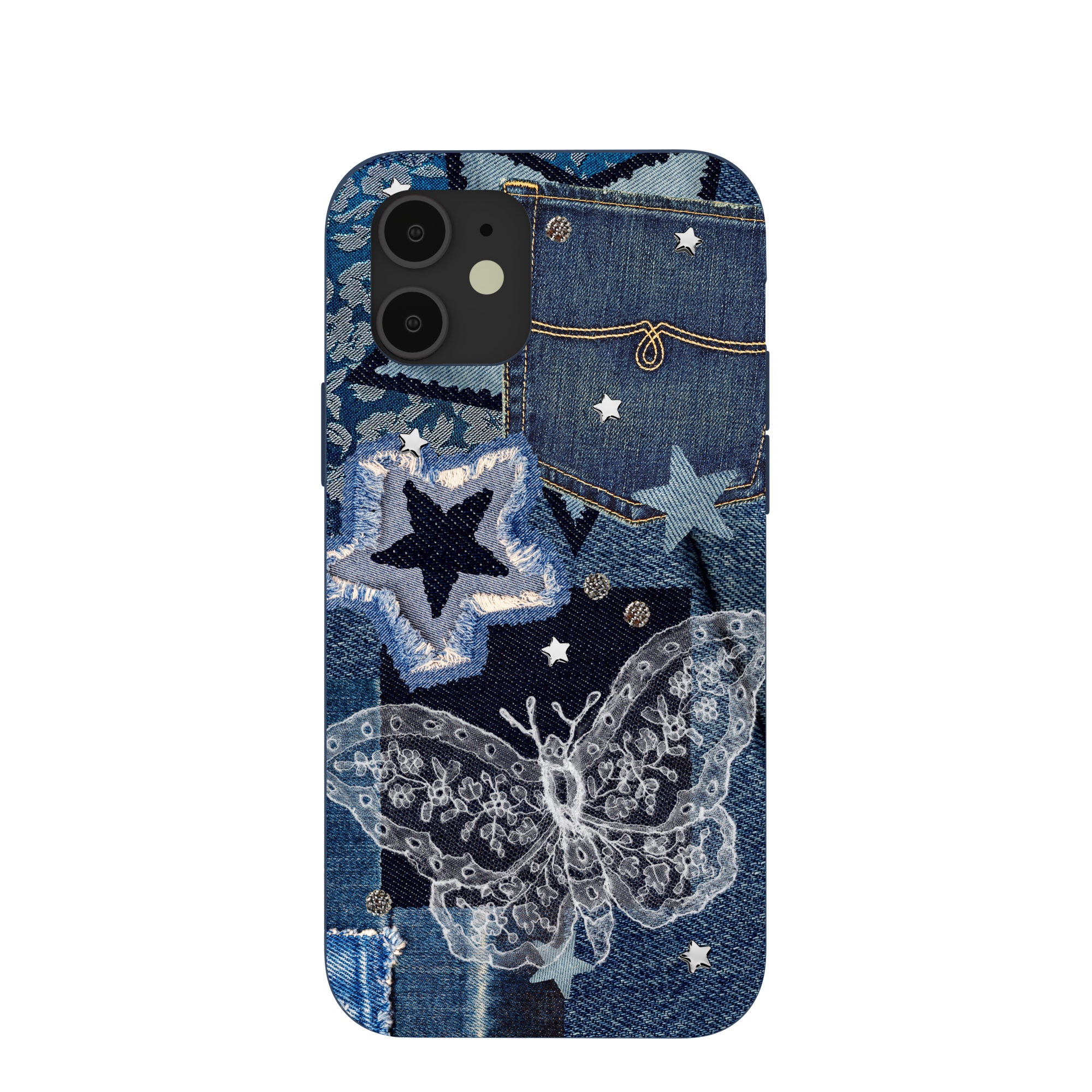 Navy Blue Double Denim iPhone 12/ iPhone 12 Pro Case