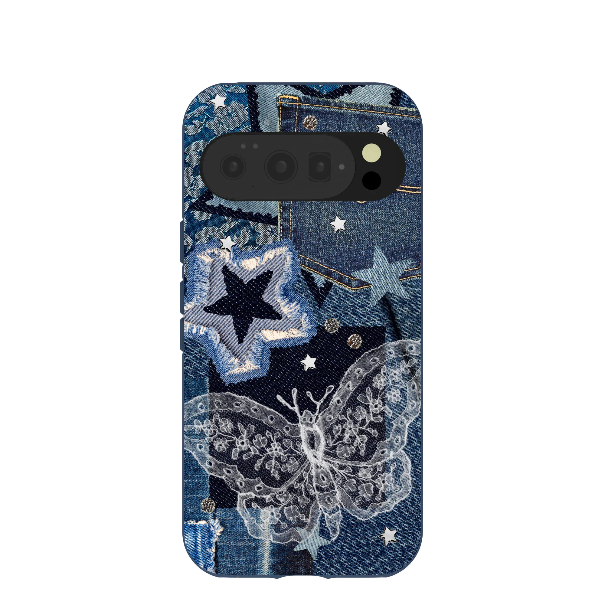 Navy Blue Double Denim Google Pixel 10/10 Pro Case