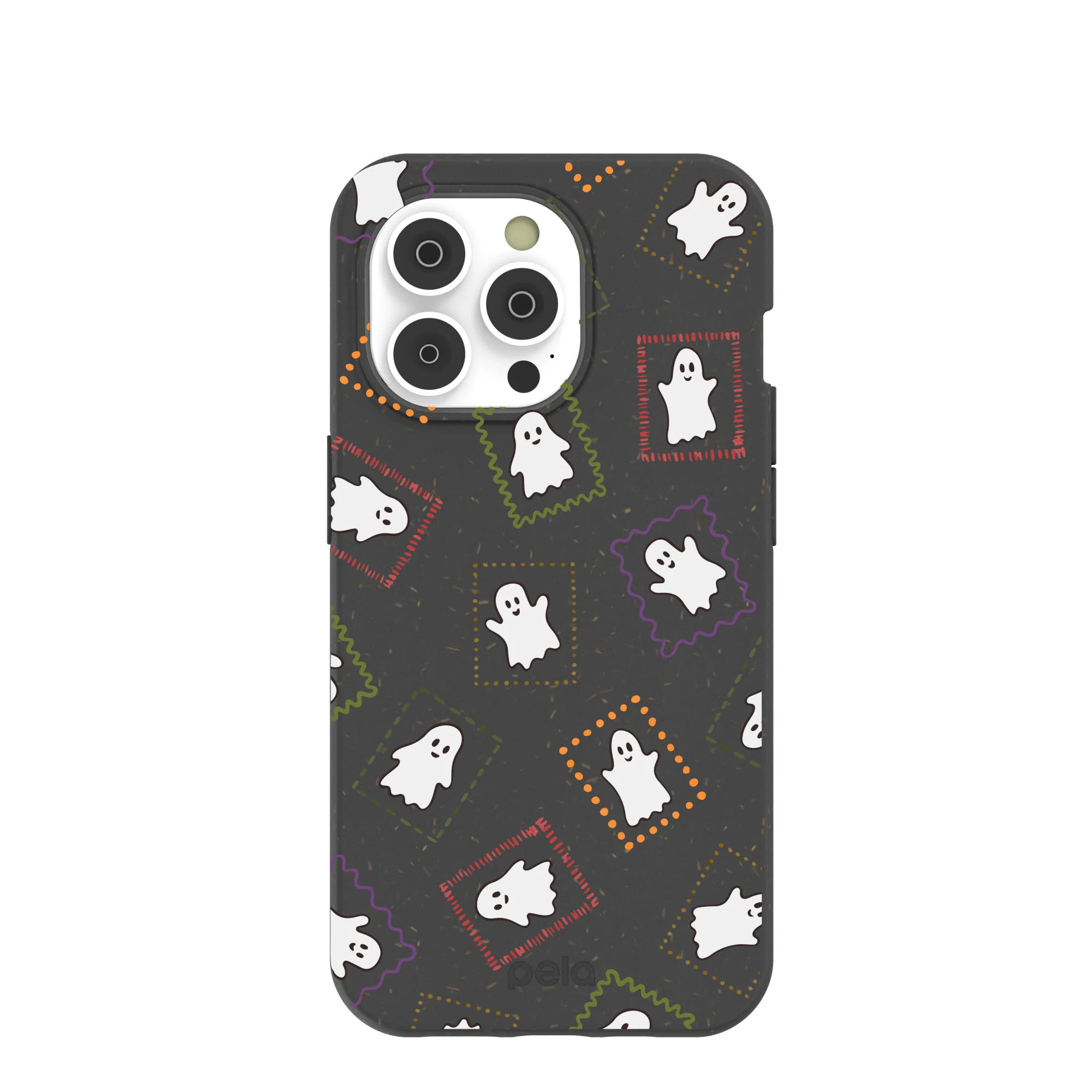 Black Ghost Stamps iPhone 14 Pro Case