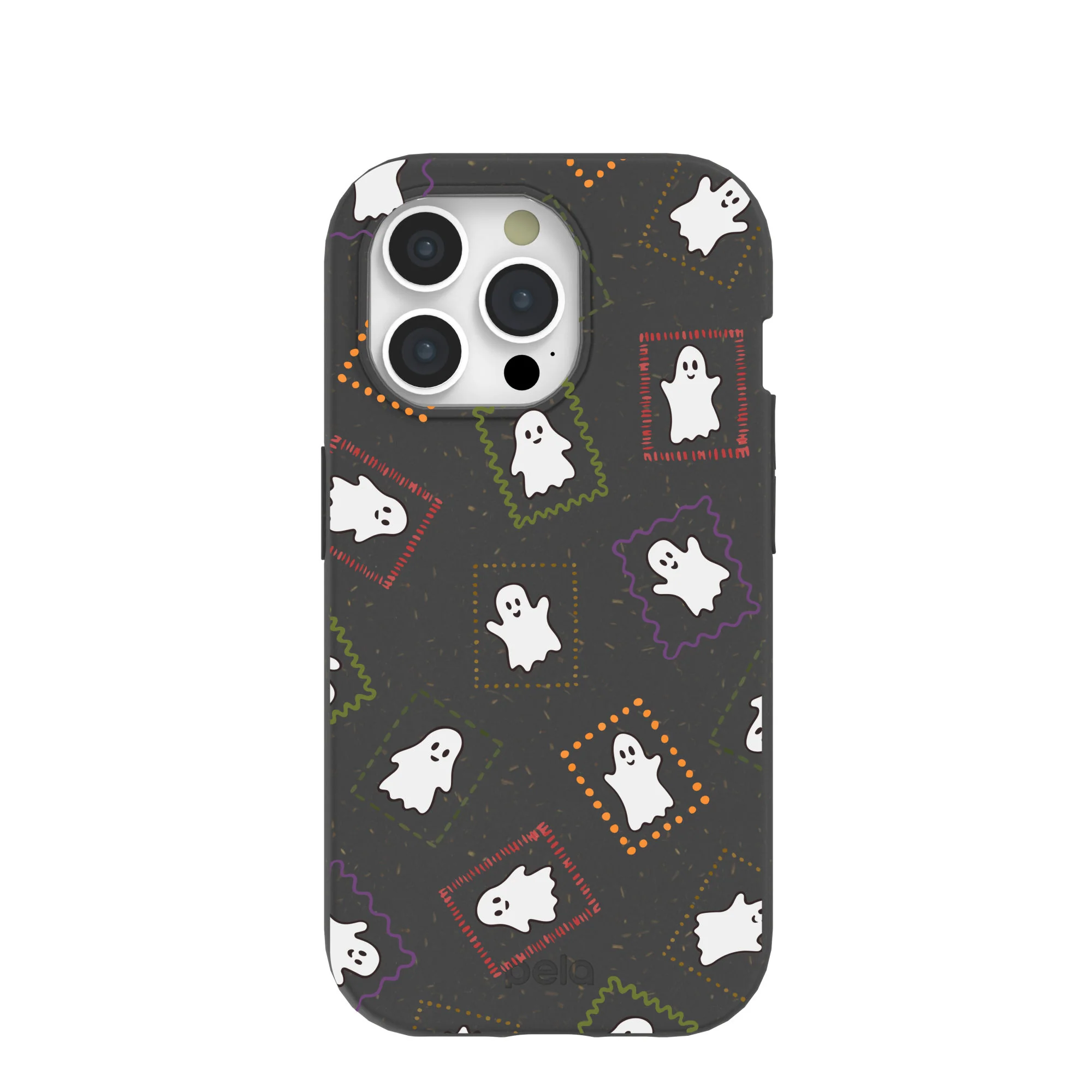 Black Ghost Stamps iPhone 15 Pro Case