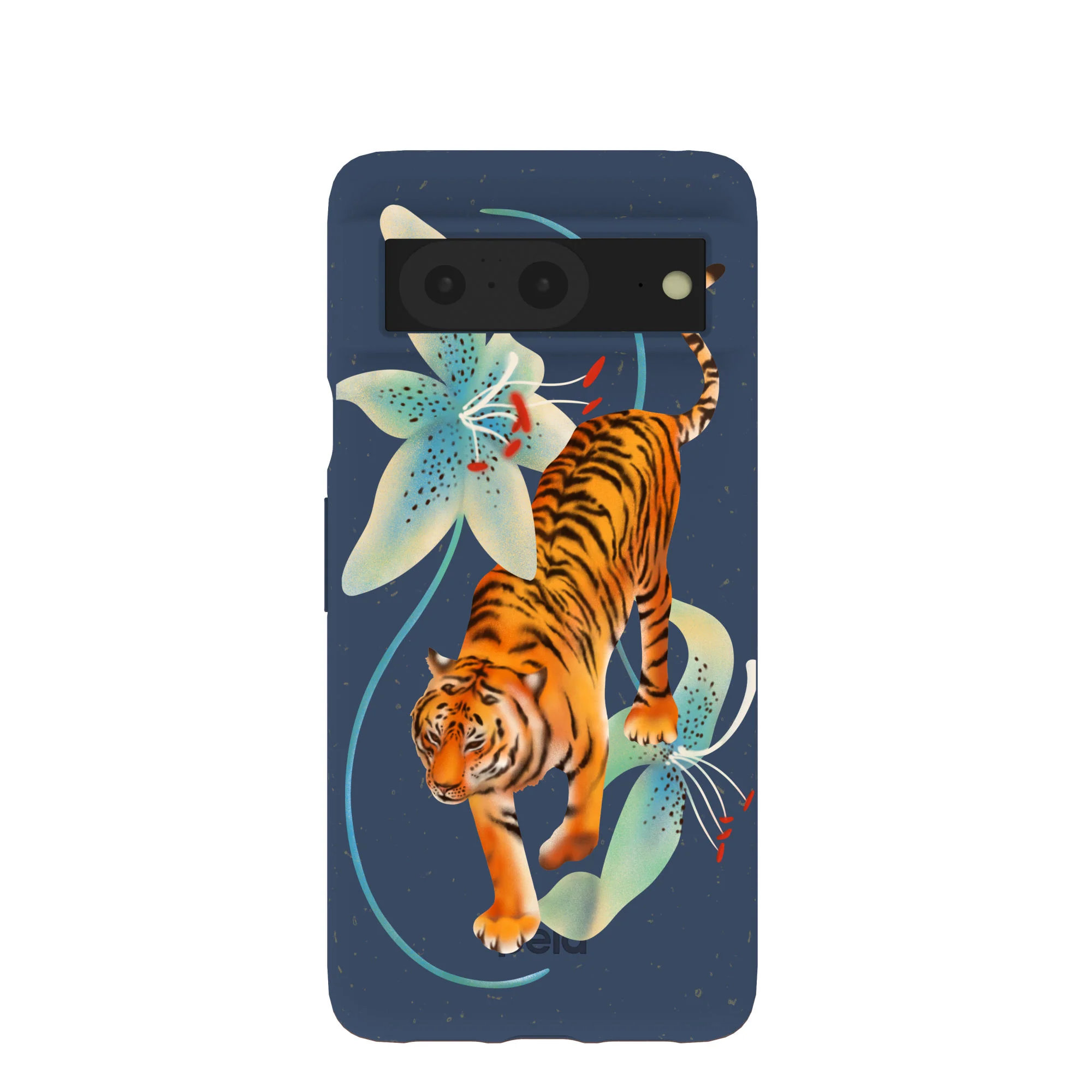 Navy Blue Lucky Tiger Google Pixel 8 Case