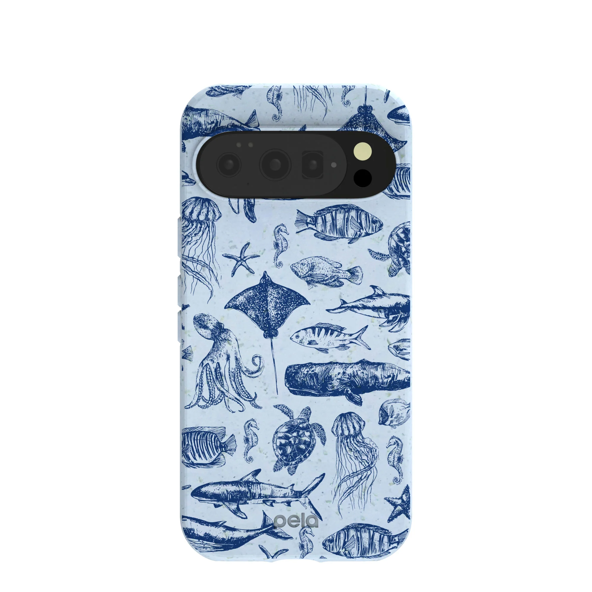 Powder Blue Marine Life Google Pixel 10/10 Pro Case