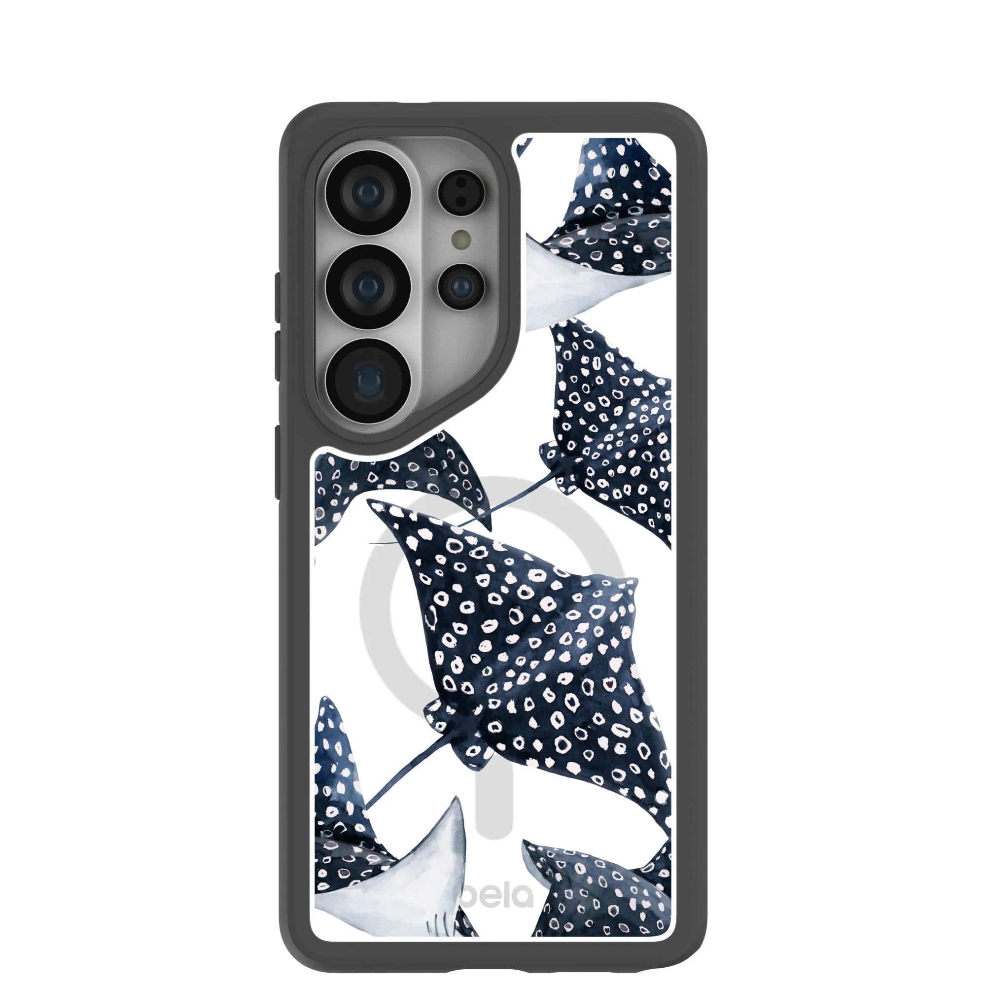 Clear Midnight Rays Samsung Galaxy S26 Ultra Case With Noir Ridge (Magnetic Charging included)