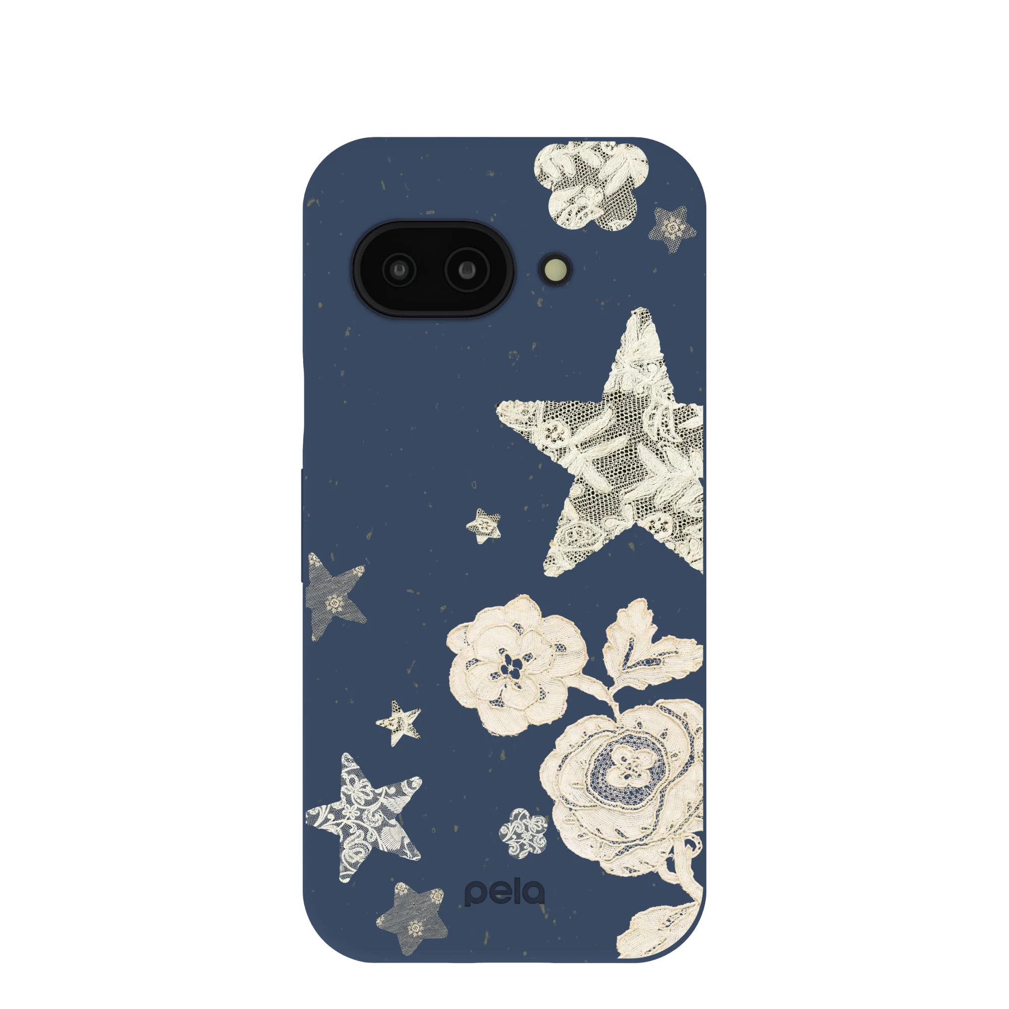 Navy Blue Romantic Lace Google Pixel 9a Case