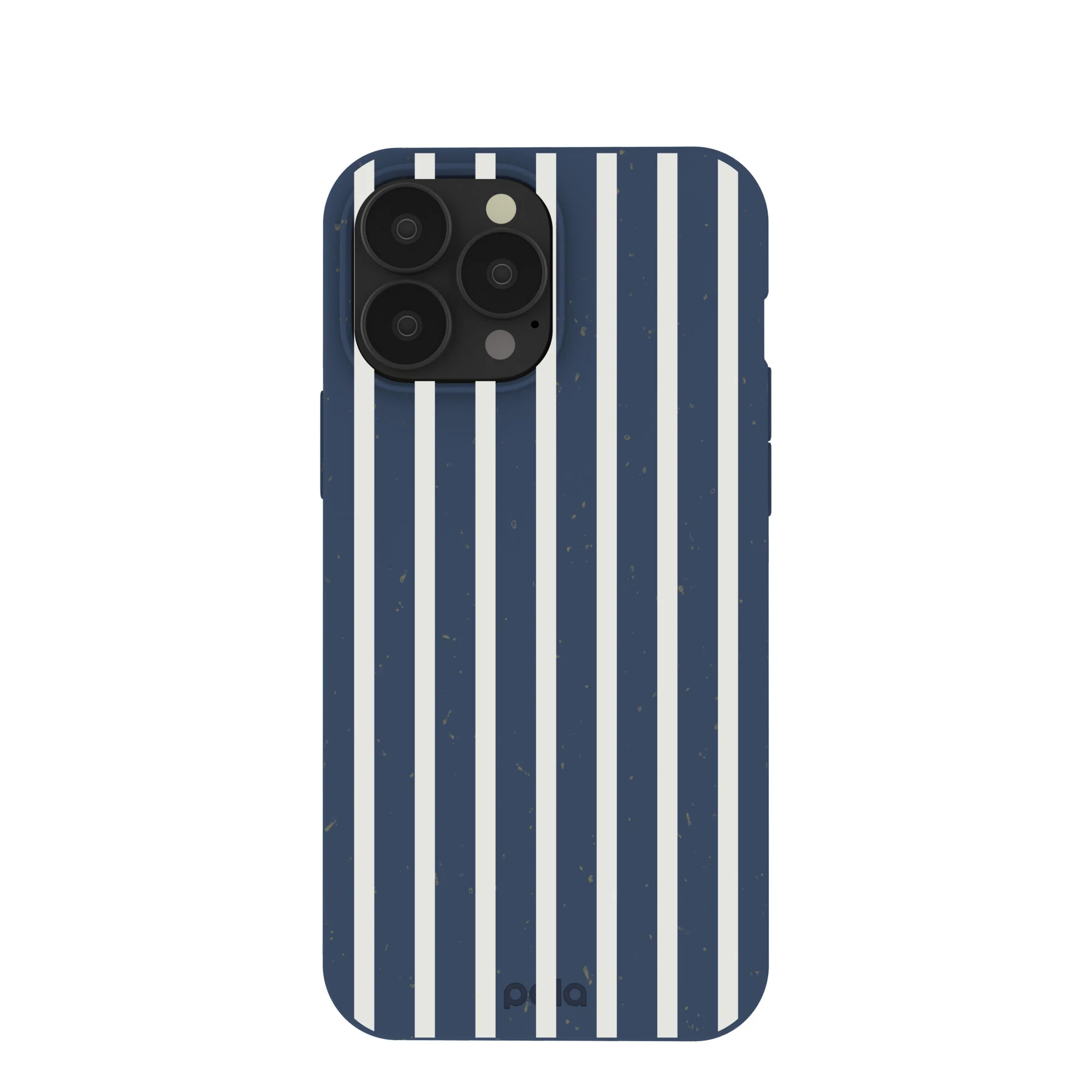 Navy Blue Sailor Stripes Vertical iPhone 13 Pro Max Case