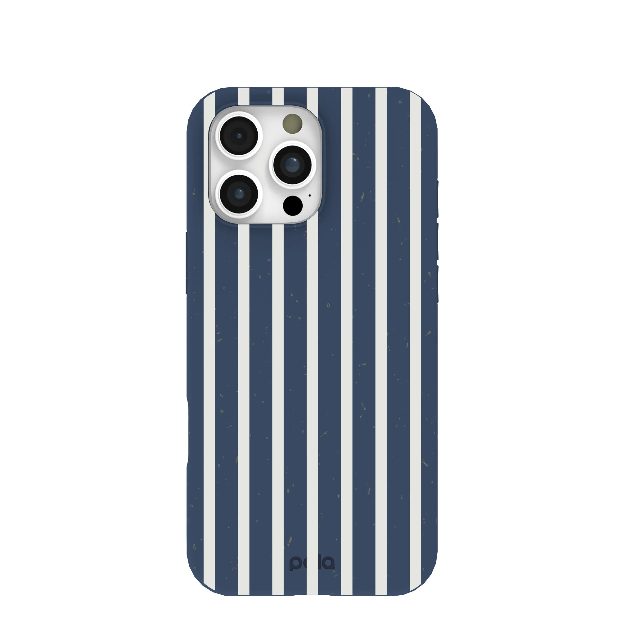 Navy Blue Sailor Stripes Vertical iPhone 16 Pro Max Case