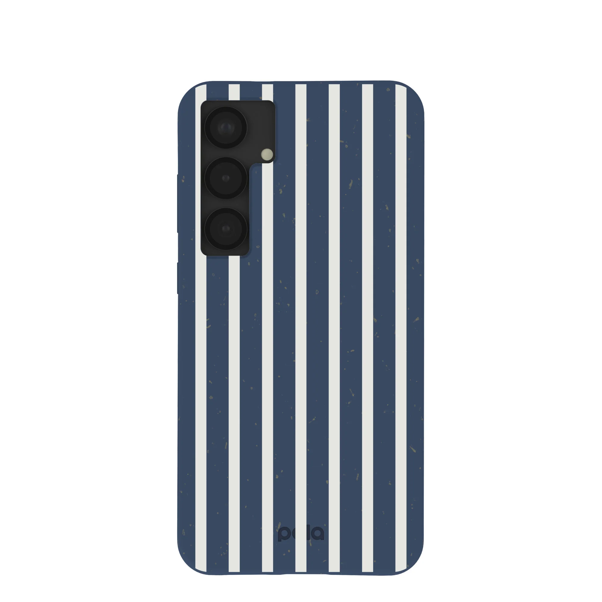 Navy Blue Sailor Stripes Vertical Samsung Galaxy S25+(Plus) Case